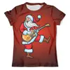 Заказать мужскую футболку в Москве. Футболка с полной запечаткой (мужская) Веселый Санта   от T-shirt print  - готовые дизайны и нанесение принтов.