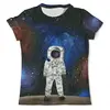 Заказать мужскую футболку в Москве. Футболка с полной запечаткой (мужская) Космонавт от galaxy secret - готовые дизайны и нанесение принтов.