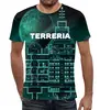 Заказать мужскую футболку в Москве. Футболка с полной запечаткой (мужская) Terraria от THE_NISE  - готовые дизайны и нанесение принтов.