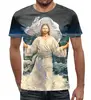 Заказать мужскую футболку в Москве. Футболка с полной запечаткой (мужская) Иисус Христос   от ПРИНТЫ ПЕЧАТЬ  - готовые дизайны и нанесение принтов.