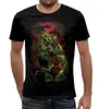 Заказать мужскую футболку в Москве. Футболка с полной запечаткой (мужская) Jurassic Zombie от ПРИНТЫ ПЕЧАТЬ  - готовые дизайны и нанесение принтов.