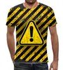 Заказать мужскую футболку в Москве. Футболка с полной запечаткой (мужская) Опасность от THE_NISE  - готовые дизайны и нанесение принтов.