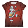 Заказать мужскую футболку в Москве. Футболка с полной запечаткой (мужская) Веселый Санта  от T-shirt print  - готовые дизайны и нанесение принтов.