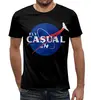 Заказать мужскую футболку в Москве. Футболка с полной запечаткой (мужская) Fly Casual от T-shirt print  - готовые дизайны и нанесение принтов.