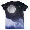 Заказать мужскую футболку в Москве. Футболка с полной запечаткой (мужская) Ночь и луна от weeert - готовые дизайны и нанесение принтов.