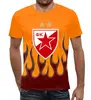 Заказать мужскую футболку в Москве. Футболка с полной запечаткой (мужская) Crvena zvezda от THE_NISE  - готовые дизайны и нанесение принтов.