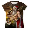 Заказать мужскую футболку в Москве. Футболка с полной запечаткой (мужская) Santa Biker от balden - готовые дизайны и нанесение принтов.