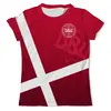 Заказать мужскую футболку в Москве. Футболка с полной запечаткой (мужская) Сборная Дании от geekbox - готовые дизайны и нанесение принтов.