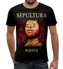 Заказать мужскую футболку в Москве. Футболка с полной запечаткой (мужская) Sepultura от geekbox - готовые дизайны и нанесение принтов.