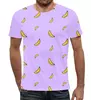 Заказать мужскую футболку в Москве. Футболка с полной запечаткой (мужская) Паттерн "Бананы" от Даша Майер - готовые дизайны и нанесение принтов.