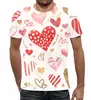 Заказать мужскую футболку в Москве. Футболка с полной запечаткой (мужская) День святого Валентина от FireFoxa - готовые дизайны и нанесение принтов.