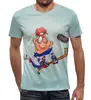 Заказать мужскую футболку в Москве. Футболка с полной запечаткой (мужская) Хоккеист от T-shirt print  - готовые дизайны и нанесение принтов.