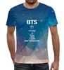 Заказать мужскую футболку в Москве. Футболка с полной запечаткой (мужская)   Группа BTS от THE_NISE  - готовые дизайны и нанесение принтов.