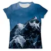 Заказать мужскую футболку в Москве. Футболка с полной запечаткой (мужская) Снег в горах от THE_NISE  - готовые дизайны и нанесение принтов.