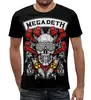 Заказать мужскую футболку в Москве. Футболка с полной запечаткой (мужская) Megadeth от geekbox - готовые дизайны и нанесение принтов.