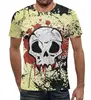 Заказать мужскую футболку в Москве. Футболка с полной запечаткой (мужская) Grunge Skull от Илья Щеблецов - готовые дизайны и нанесение принтов.