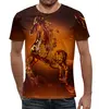 Заказать мужскую футболку в Москве. Футболка с полной запечаткой (мужская) Лошадь от Violet - готовые дизайны и нанесение принтов.
