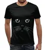 Заказать мужскую футболку в Москве. Футболка с полной запечаткой (мужская) котик от queen  - готовые дизайны и нанесение принтов.