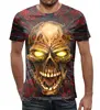 Заказать мужскую футболку в Москве. Футболка с полной запечаткой (мужская) Zombie Skull_ от balden - готовые дизайны и нанесение принтов.
