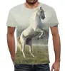 Заказать мужскую футболку в Москве. Футболка с полной запечаткой (мужская) Лошадь от THE_NISE  - готовые дизайны и нанесение принтов.