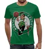 Заказать мужскую футболку в Москве. Футболка с полной запечаткой (мужская) Boston Celtics NBA от Broadway music - готовые дизайны и нанесение принтов.
