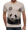 Заказать мужскую футболку в Москве. Футболка с полной запечаткой (мужская) Панда от valezar - готовые дизайны и нанесение принтов.