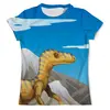 Заказать мужскую футболку в Москве. Футболка с полной запечаткой (мужская) Динозавр от Amerikanka - готовые дизайны и нанесение принтов.