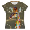 Заказать мужскую футболку в Москве. Футболка с полной запечаткой (мужская) Жираф от T-shirt print  - готовые дизайны и нанесение принтов.