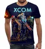 Заказать мужскую футболку в Москве. Футболка с полной запечаткой (мужская) X-COM от robus - готовые дизайны и нанесение принтов.