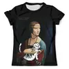 Заказать мужскую футболку в Москве. Футболка с полной запечаткой (мужская) «Дама с тигром» от Соль  - готовые дизайны и нанесение принтов.
