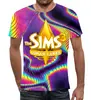 Заказать мужскую футболку в Москве. Футболка с полной запечаткой (мужская) The Sims 3 от THE_NISE  - готовые дизайны и нанесение принтов.