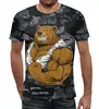 Заказать мужскую футболку в Москве. Футболка с полной запечаткой (мужская) Медведь качок   от T-shirt print  - готовые дизайны и нанесение принтов.