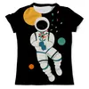 Заказать мужскую футболку в Москве. Футболка с полной запечаткой (мужская) Космонавт от svetlanas - готовые дизайны и нанесение принтов.