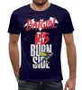 Заказать мужскую футболку в Москве. Футболка с полной запечаткой (мужская) Batgirl vs от T-shirt print  - готовые дизайны и нанесение принтов.