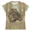 Заказать мужскую футболку в Москве. Футболка с полной запечаткой (мужская) Ревущий медведь  от ПРИНТЫ ПЕЧАТЬ  - готовые дизайны и нанесение принтов.