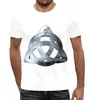 Заказать мужскую футболку в Москве. Футболка с полной запечаткой (мужская) Трилистник от GeekFox  - готовые дизайны и нанесение принтов.