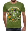 Заказать мужскую футболку в Москве. Футболка с полной запечаткой (мужская) HALLOWEEN от CoolDesign - готовые дизайны и нанесение принтов.