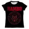 Заказать мужскую футболку в Москве. Футболка с полной запечаткой (мужская) Rambo от Leichenwagen - готовые дизайны и нанесение принтов.