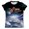 Заказать мужскую футболку в Москве. Футболка с полной запечаткой (мужская) SwimRocket Space Man от Swimrocket - школа плавания - готовые дизайны и нанесение принтов.