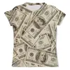 Заказать мужскую футболку в Москве. Футболка с полной запечаткой (мужская) Деньги (Доллары) от trugift - готовые дизайны и нанесение принтов.