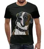 Заказать мужскую футболку в Москве. Футболка с полной запечаткой (мужская) Собака от Сакурана  - готовые дизайны и нанесение принтов.