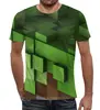 Заказать мужскую футболку в Москве. Футболка с полной запечаткой (мужская) Minecraft от Dover - готовые дизайны и нанесение принтов.