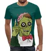 Заказать мужскую футболку в Москве. Футболка с полной запечаткой (мужская) Зомби хеллоуин от prodesign - готовые дизайны и нанесение принтов.