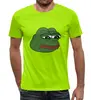 Заказать мужскую футболку в Москве. Футболка с полной запечаткой (мужская) Грустная лягушка от Jimmy Flash - готовые дизайны и нанесение принтов.