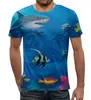 Заказать мужскую футболку в Москве. Футболка с полной запечаткой (мужская) Кораловые рыбки 5 от Виктор Гришин - готовые дизайны и нанесение принтов.