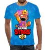 Заказать мужскую футболку в Москве. Футболка с полной запечаткой (мужская) BRAWL STARS SANDY  от geekbox - готовые дизайны и нанесение принтов.