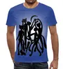 Заказать мужскую футболку в Москве. Футболка с полной запечаткой (мужская) CATS. Котики на прогулке от ELENA ZHARINOVA - готовые дизайны и нанесение принтов.