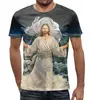 Заказать мужскую футболку в Москве. Футболка с полной запечаткой (мужская) Иисус Христос  от ПРИНТЫ ПЕЧАТЬ  - готовые дизайны и нанесение принтов.