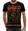Заказать мужскую футболку в Москве. Футболка с полной запечаткой (мужская) Slayer Season In The Abyss 1990 от Илья - готовые дизайны и нанесение принтов.