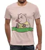 Заказать мужскую футболку в Москве. Футболка с полной запечаткой (мужская) Свинка от acidhouses - готовые дизайны и нанесение принтов.